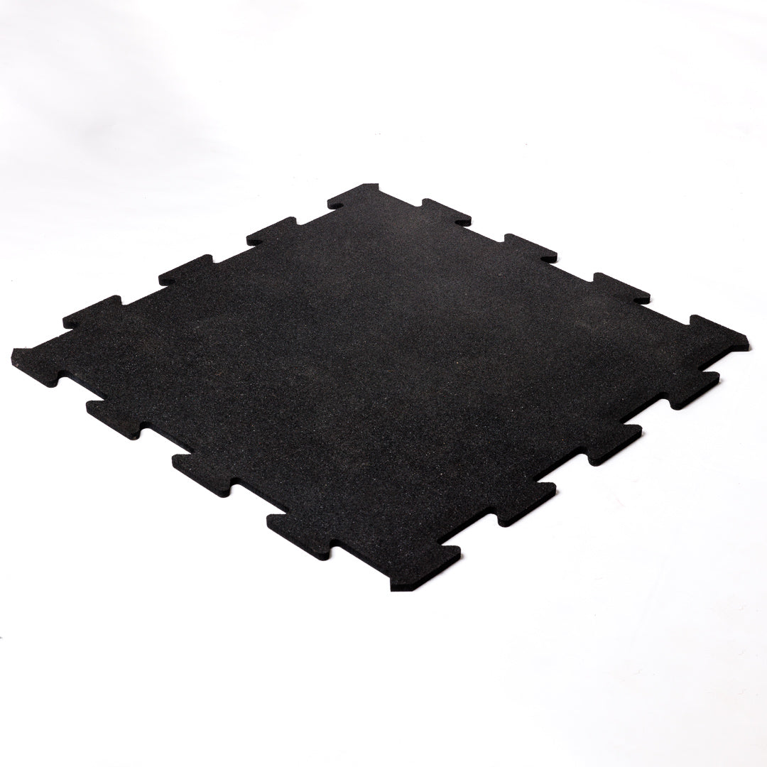 Rubber tiles for Gyms - puzzle shaped ( black )