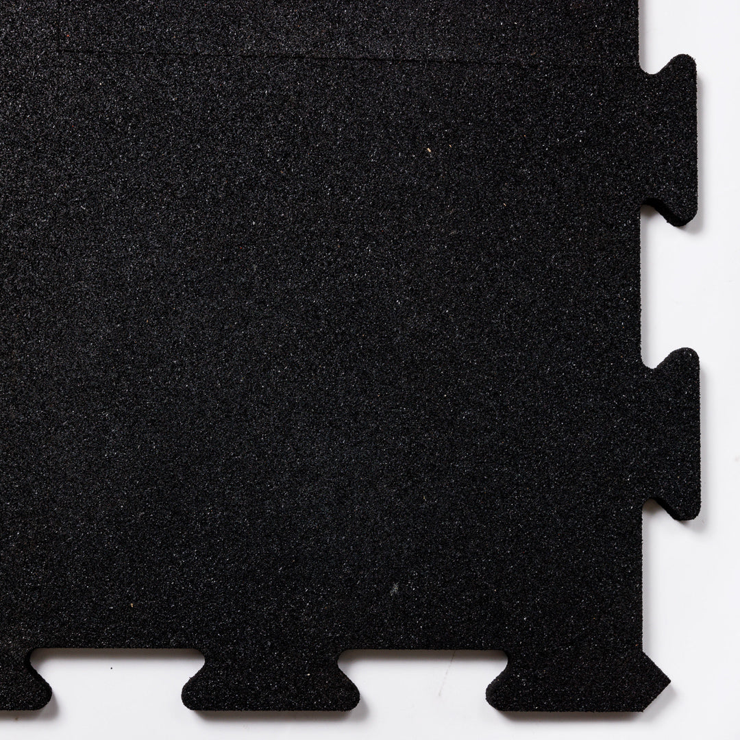 Rubber tiles for Gyms - puzzle shaped ( black )