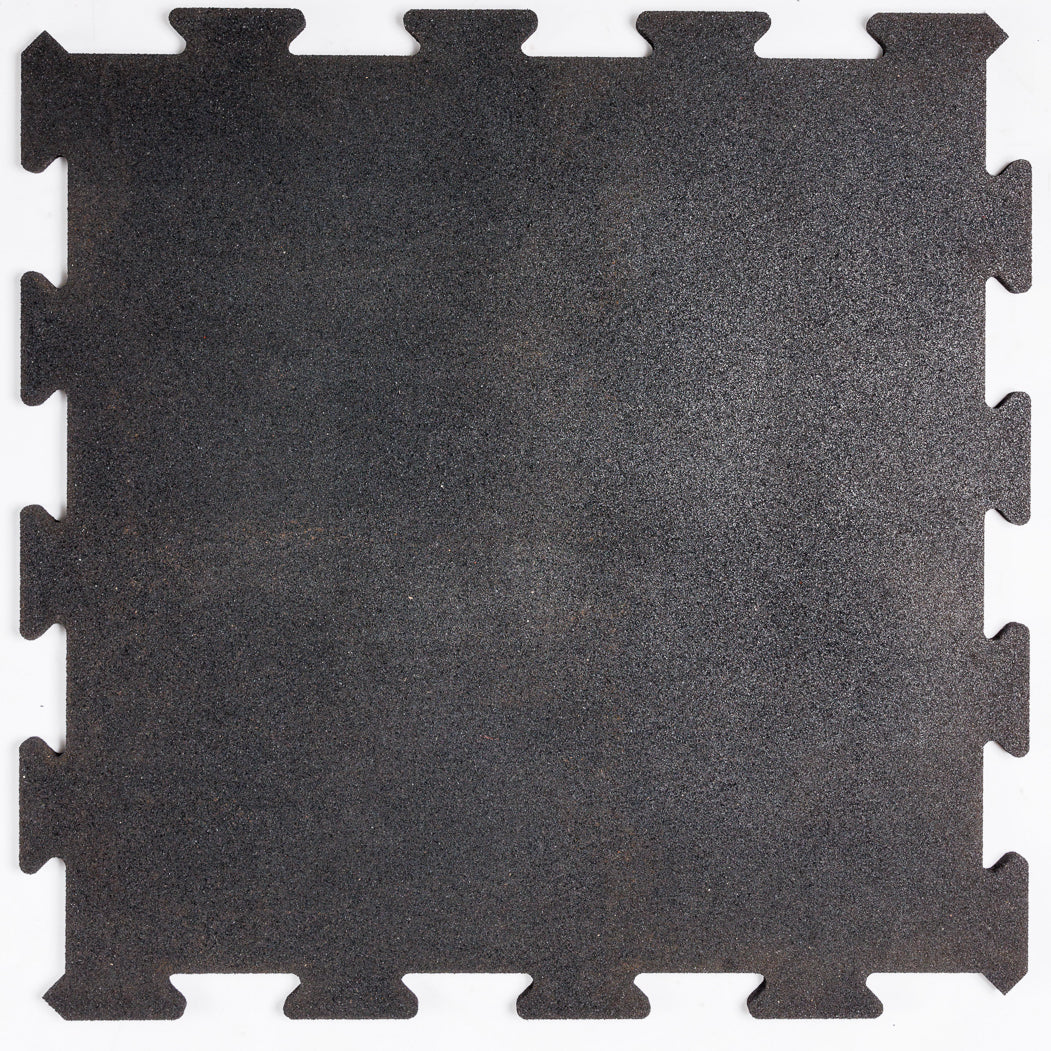 Rubber tiles for Gyms - puzzle shaped ( black )