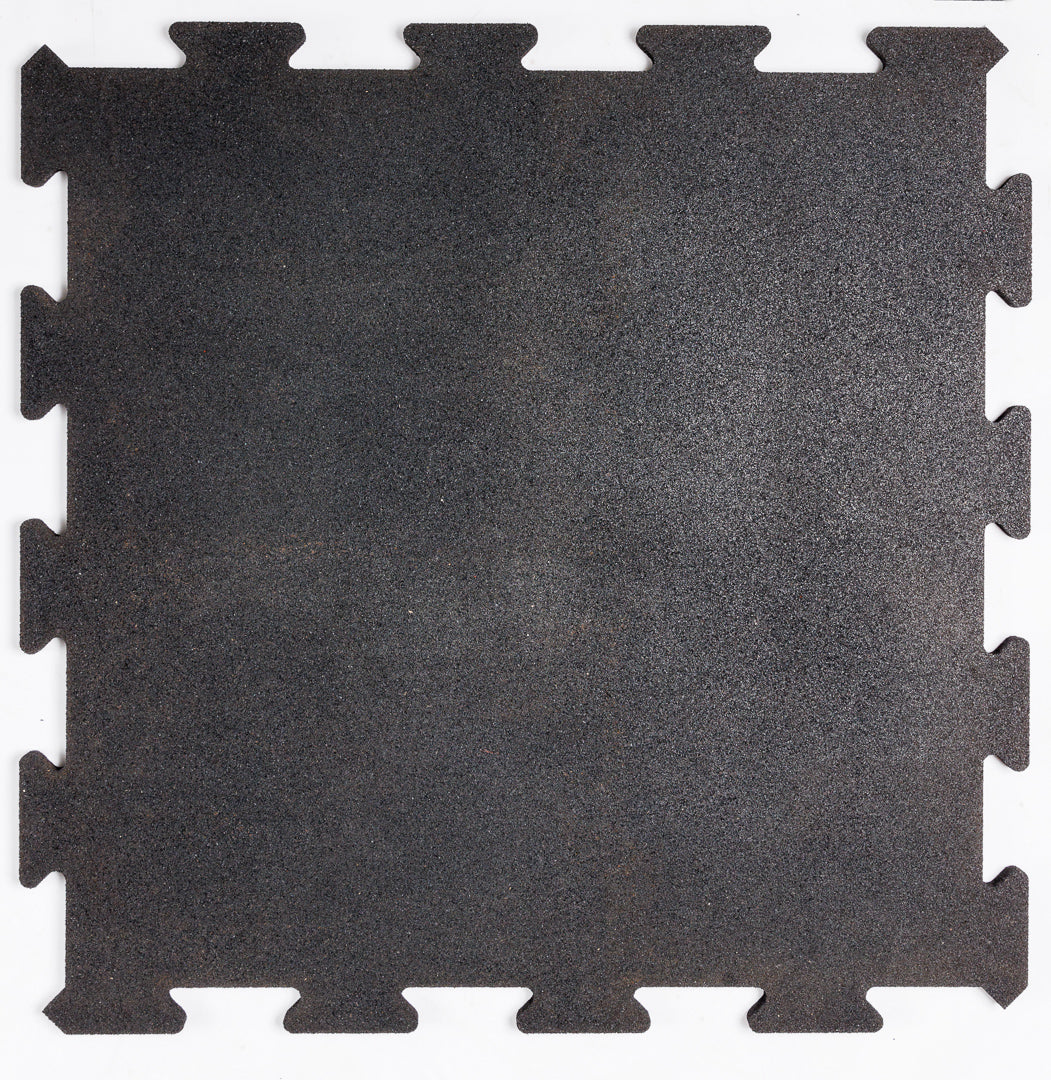 Rubber tiles for Gyms - puzzle shaped ( black )